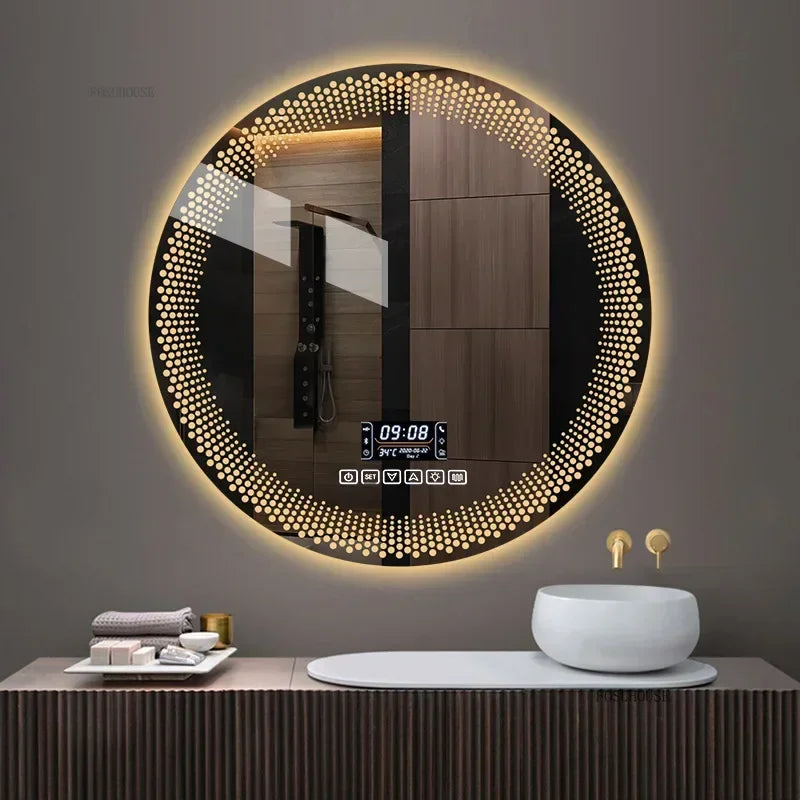 Modern multi colour Adjustable Smart Bathroom Mirror Wall Mounted Defogging Decorative Mirror
