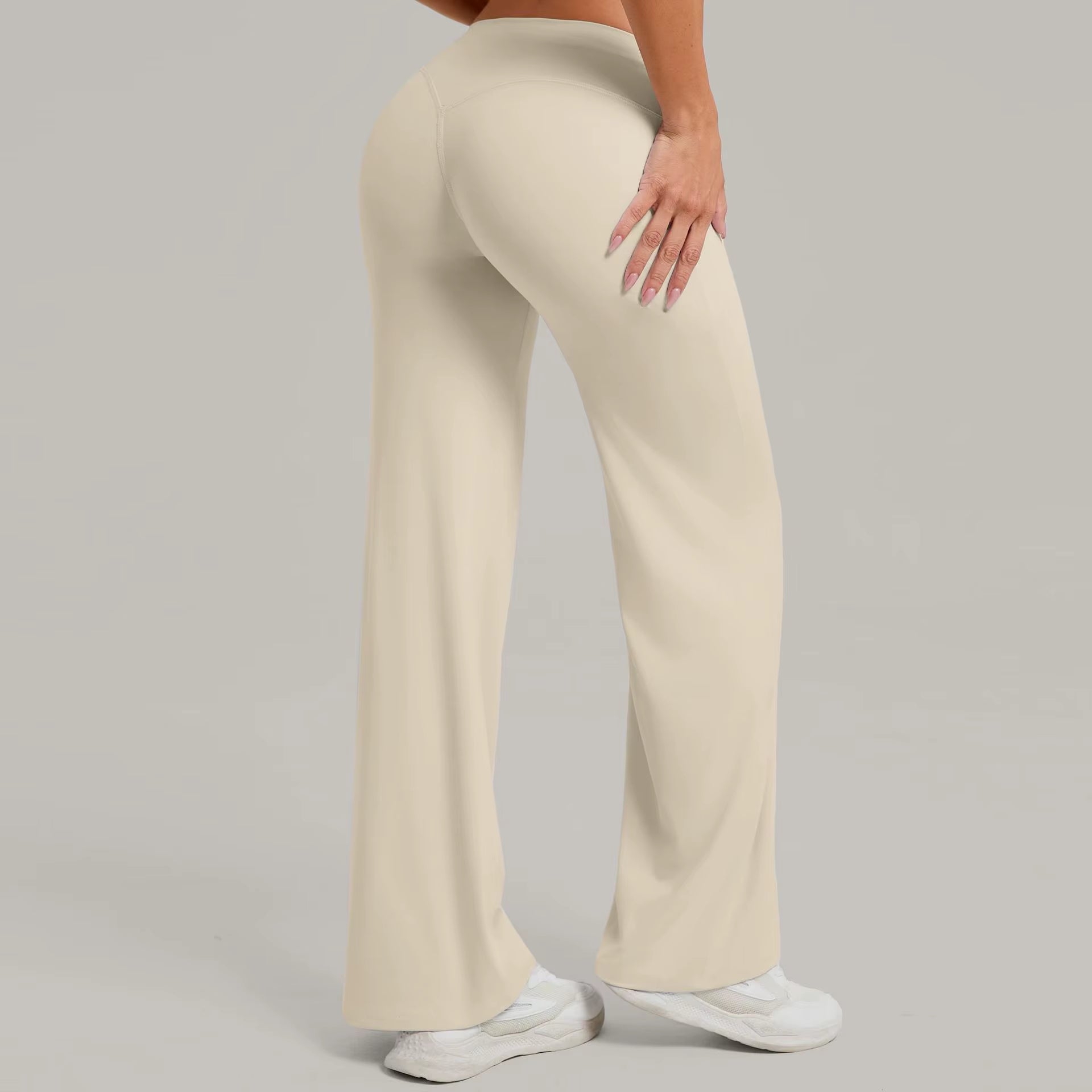 New Woman Straight Yoga Pants Versatile Loose High Waist 