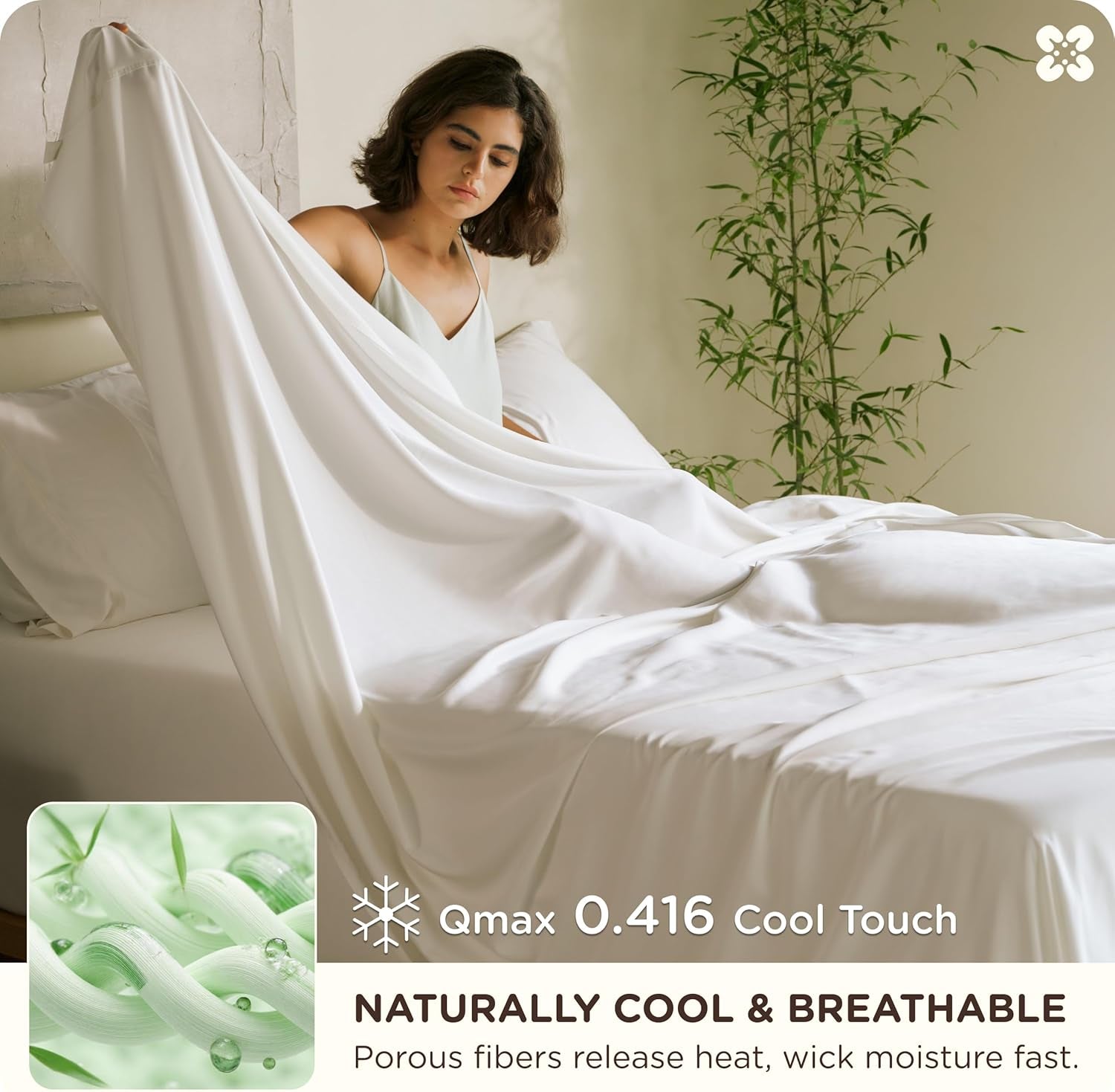 Premium 100% Organically Bamboo Viscose King Size Sheets Set