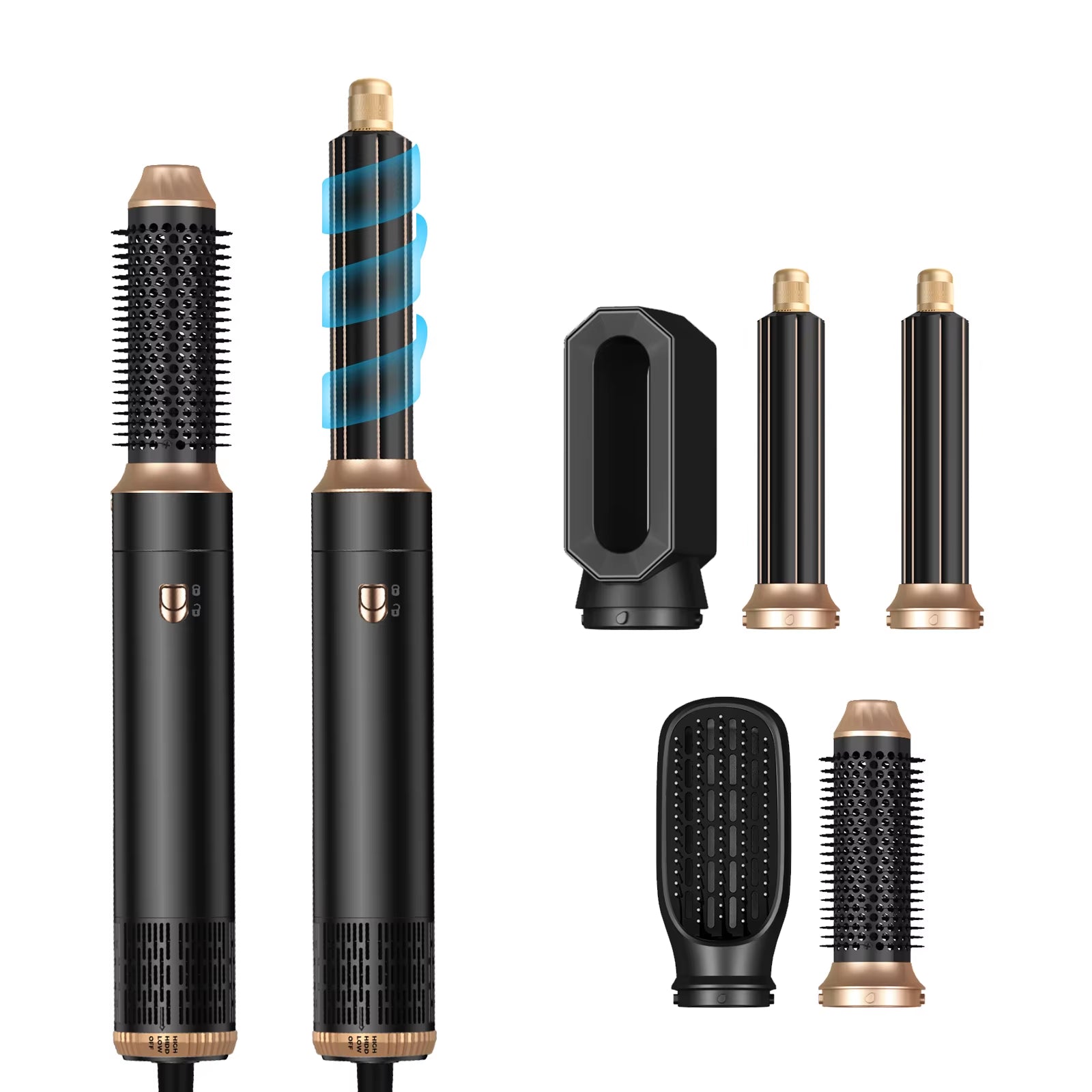 New Multipurpose Hair Dryer 5 in 1 Hair Styler Hot Air Comb Electric 