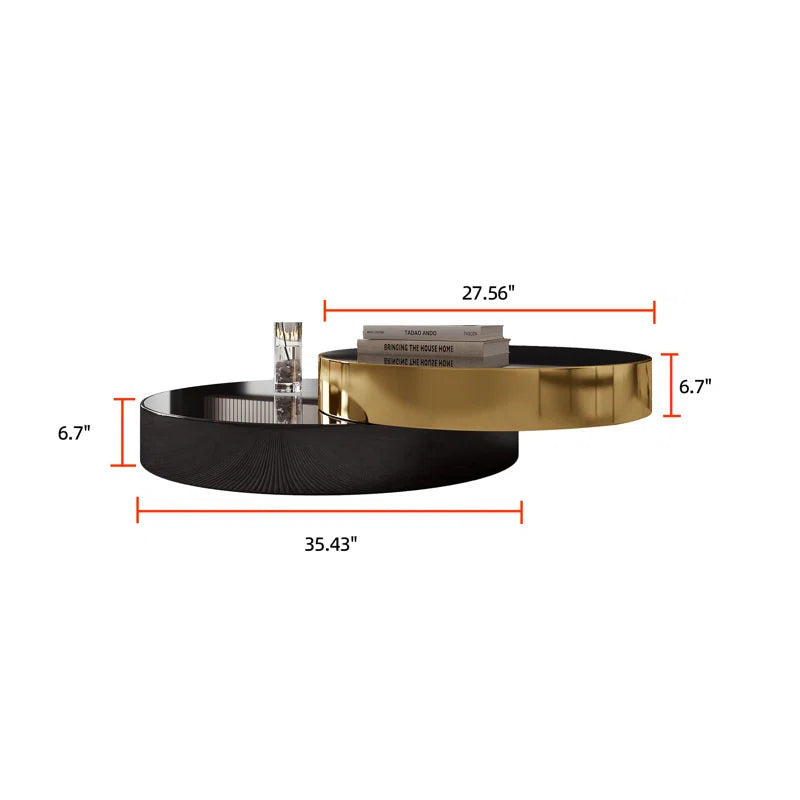 Modern Interior Home Glass Top Single Coffee Table