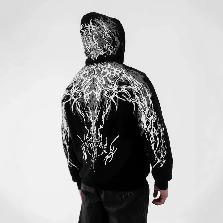 Mens Graphic Printed Hoodie Streetwear 