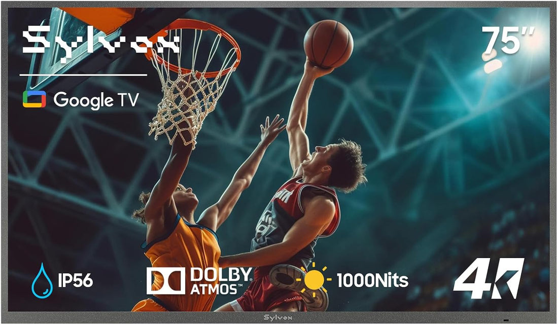 Outdoor TV, 55-Inch Waterproof Smart TV, 2000 Nits Full Sun TV, 4K, Dolby Atmos, HDR10, Weatherproof Television with Voice Assistant Remote (Pool Pro 2.0, Latest Model)