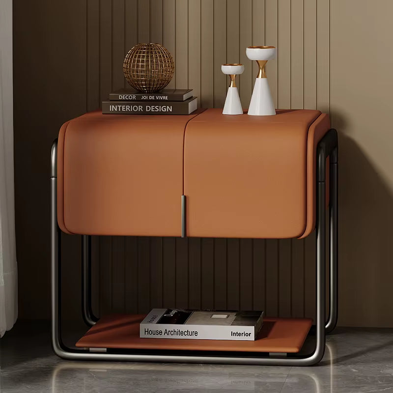 Modern Luxury Leather Bedside Tables NightStand