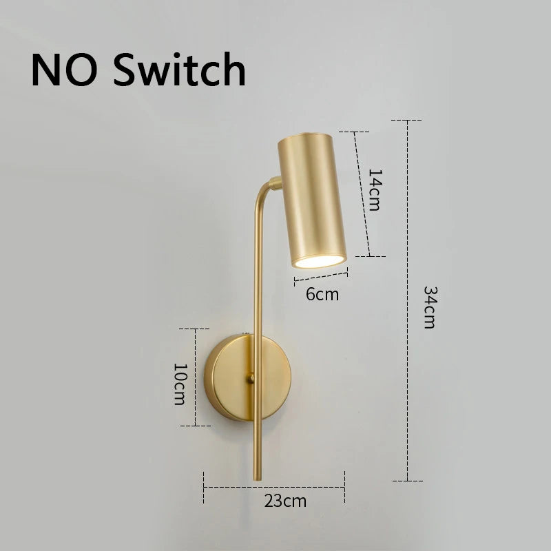 New Rotatable Hotel Bedroom Wall Lamp Iron Frame  LED Reading Lights