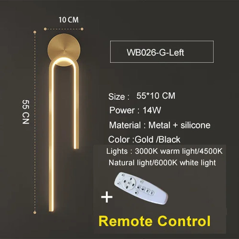 Modern LED Wall Lights Line Lamps Indoor Lighting for Bedroom Bedside Background Led Lamps