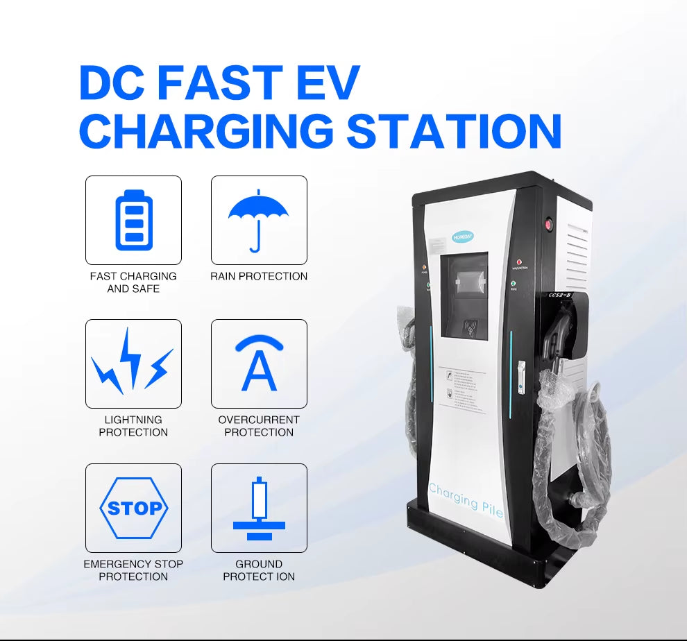 Waterproof DC Fast Ev Charger CCS1 CCS2 GB/T 60Kw 120Kw 160Kw Manufacturer for Electric Vehicle Car Charging Station