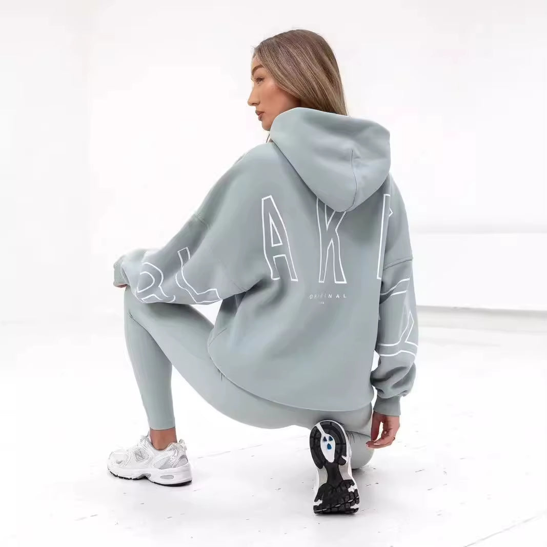 New High Street Trendy Print Oversized Hoodie 