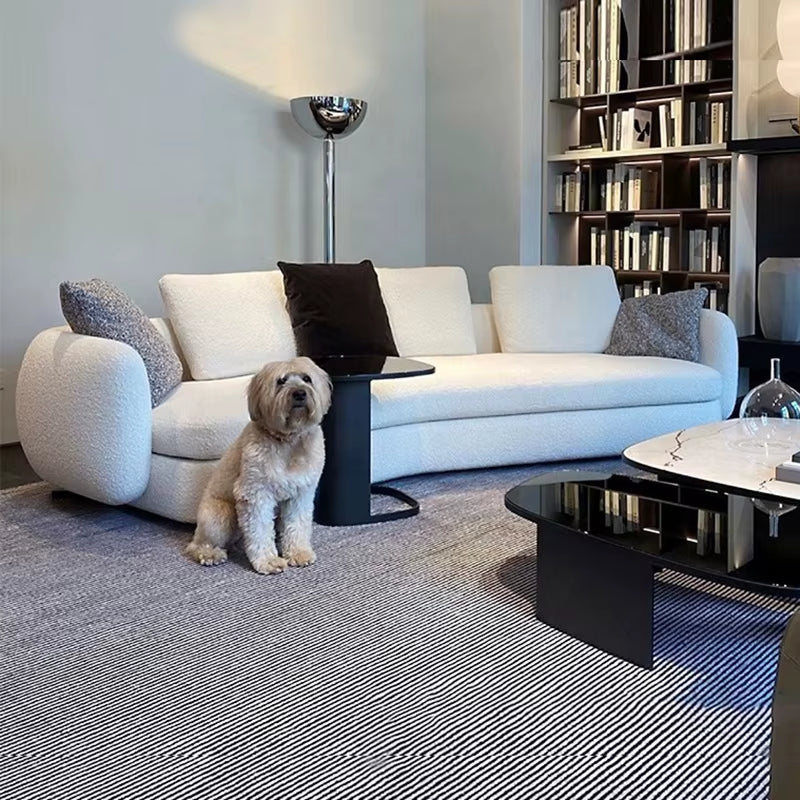 Modern Lobby Sofa Fabric Curved Italian Sectional Sofa