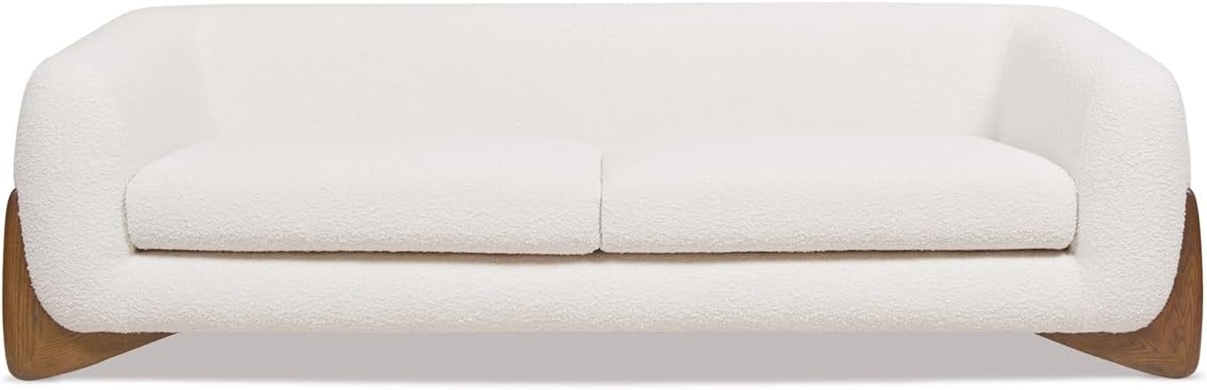 Modern Sofas Couches - Upholstered Luxury Sofa with Low Back and Curved Design 3 Seater 