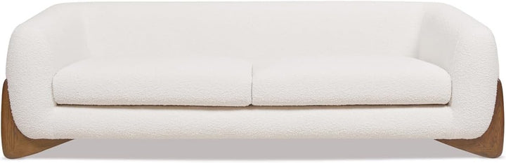 Modern Sofas Couches - Upholstered Luxury Sofa with Low Back and Curved Design 3 Seater 