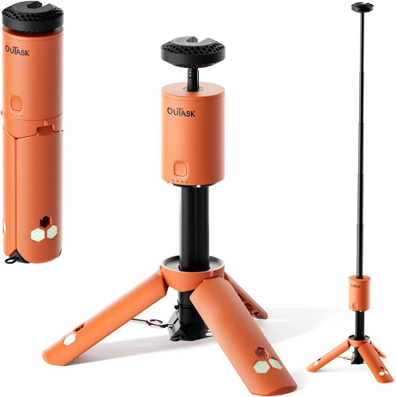 Camping Light Telescopic, Collapsible Magnetic Camping Lantern with 12000Mah Battery, Telescoping IPX6/IPX7 Waterproof Flashlights, Camping Lamp for Emergency, Camping, Hiking (Gray)