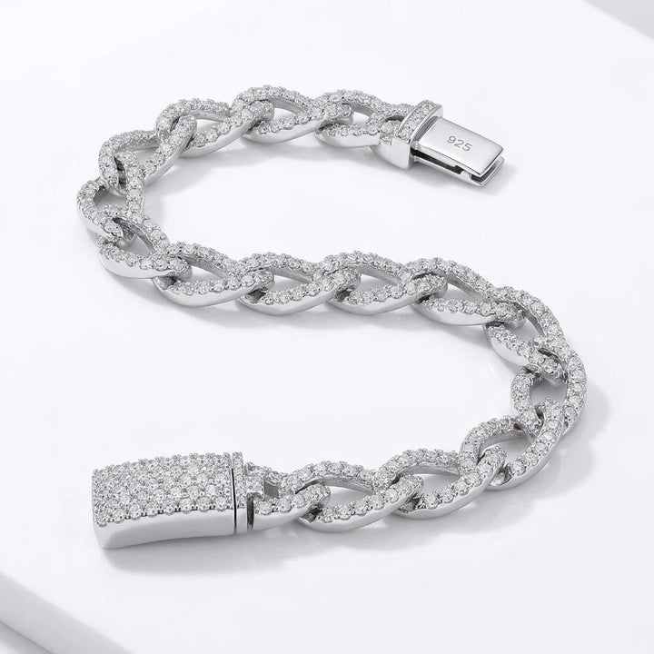 New 8 Shape Chain Bracelet in Solid 14K Gold – 5CTW Lab-Grown Diamonds
