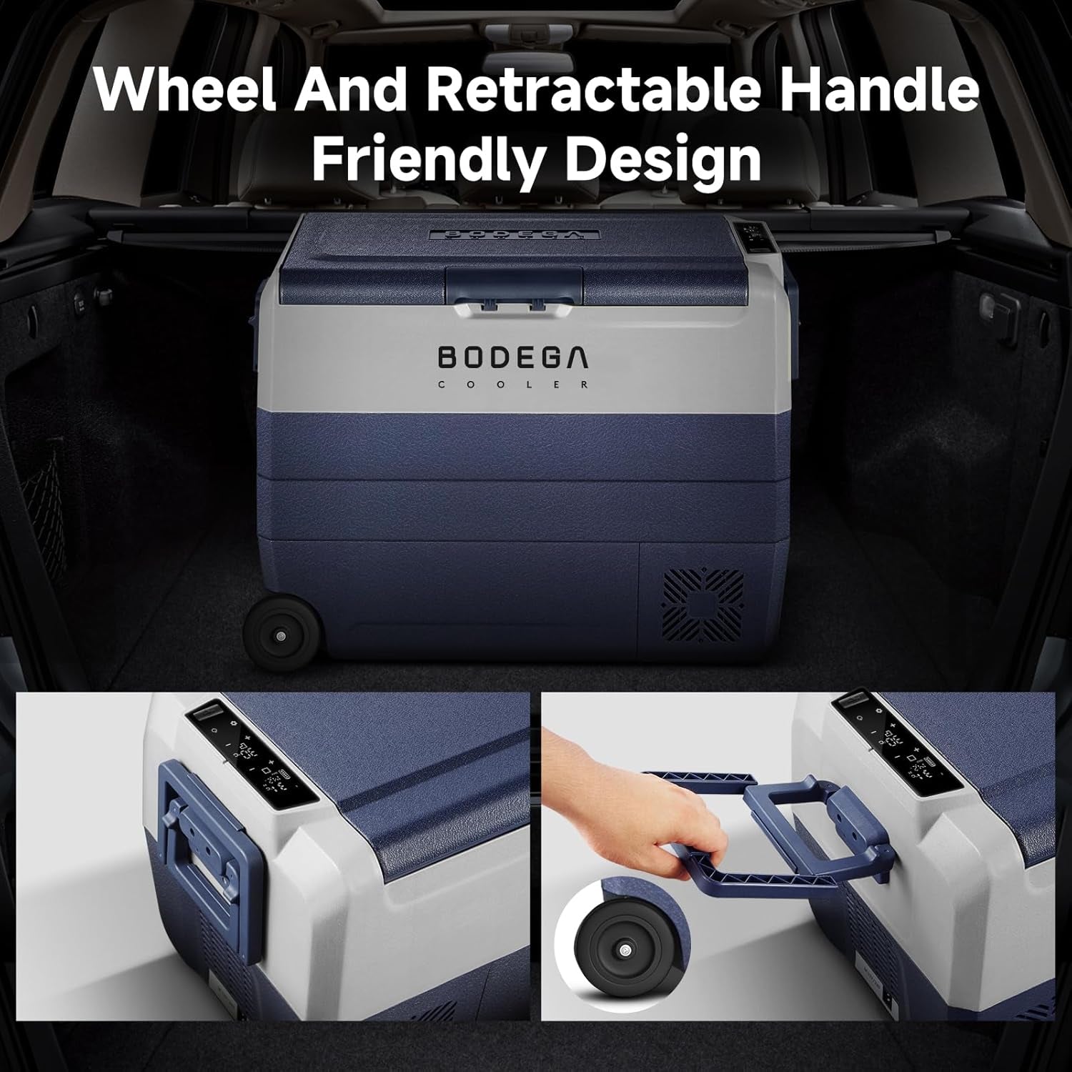 COOLER 12 Volt Car Refrigerator,64 Quart Portable Fridge Cooler APP Control,-4℉-68℉ 60L Dual Zone Car Freezer Cooler, 12/24V DC and 100-240V AC for Camping,Travel,Rv,Boat,Van,Road Trip