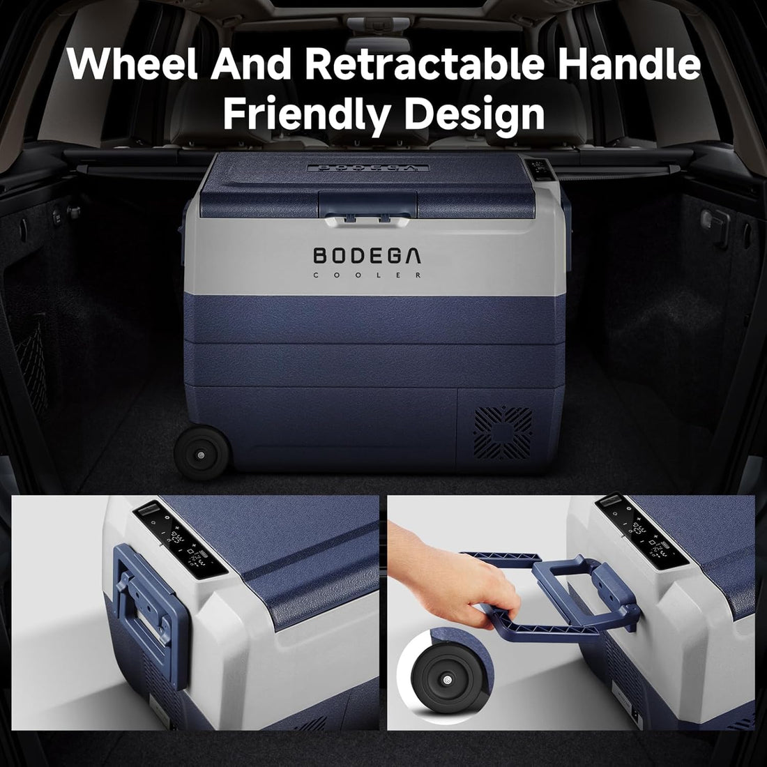 COOLER 12 Volt Car Refrigerator,64 Quart Portable Fridge Cooler APP Control,-4℉-68℉ 60L Dual Zone Car Freezer Cooler, 12/24V DC and 100-240V AC for Camping,Travel,Rv,Boat,Van,Road Trip