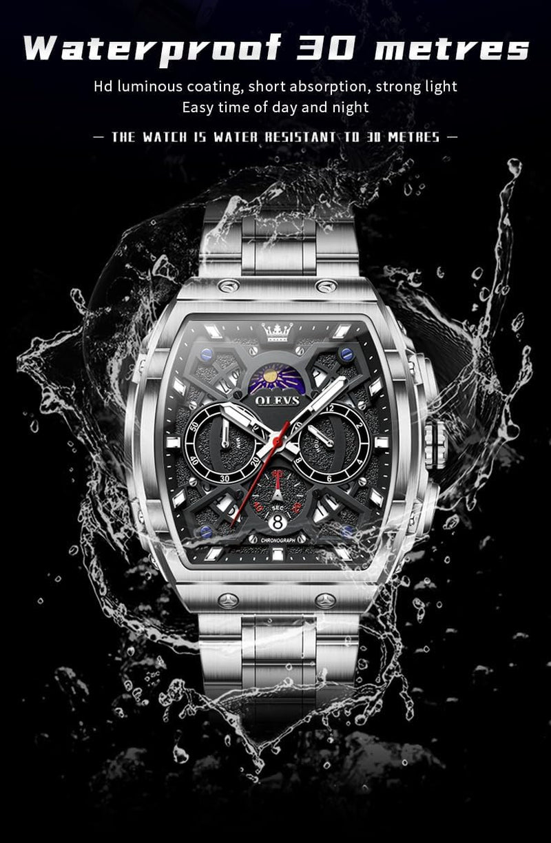 Mens Business Dress Chronograph Waterproof Watch
