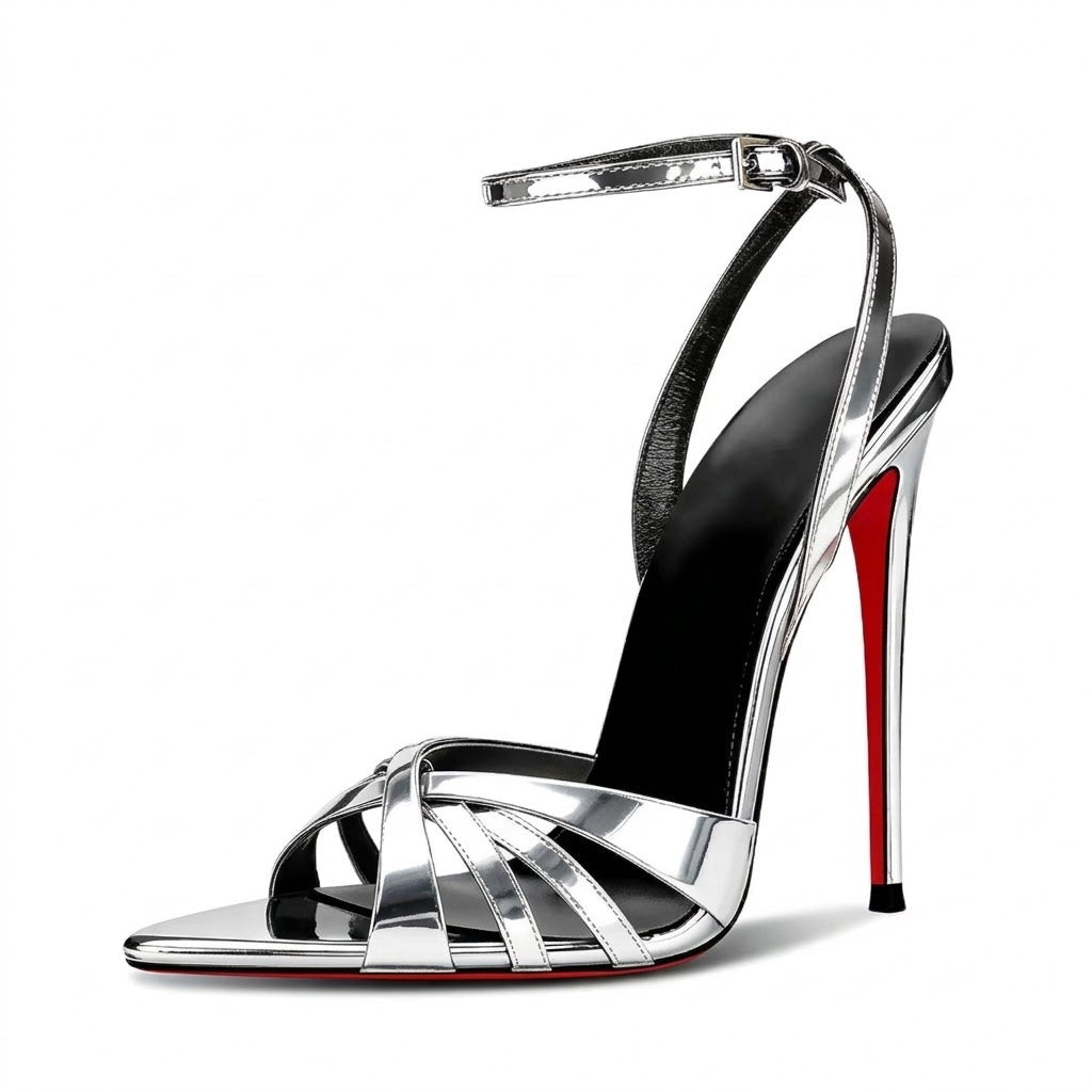 Women's 12cm Strappy Stiletto High Heel Sandals –  Elegant Party Shoes