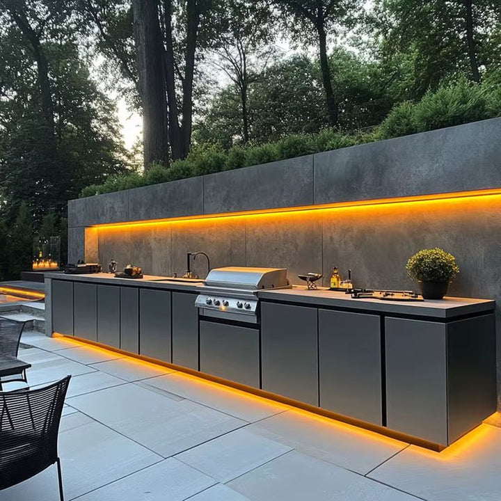 New Smart Outdoor Kitchen Shelter with Remote Control Gazebo