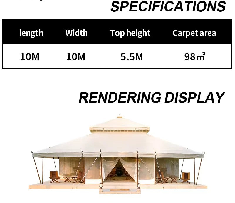Modern Waterproof Tent Outdoor Camping Glamping All Seasons Tent for Wild Outdoors