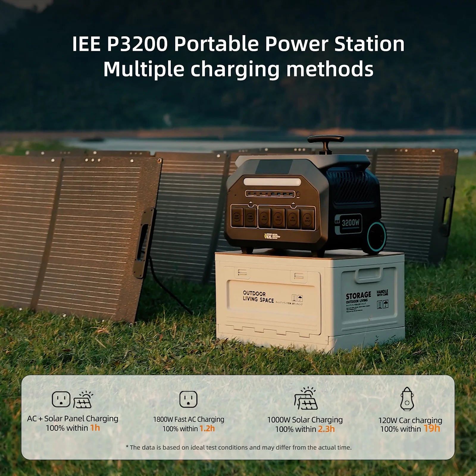P3200 Solar Generator, 1 Hour Fast Charging, EPS,APP Control Features