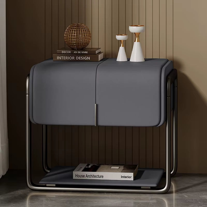 Modern Luxury Leather Bedside Tables NightStand