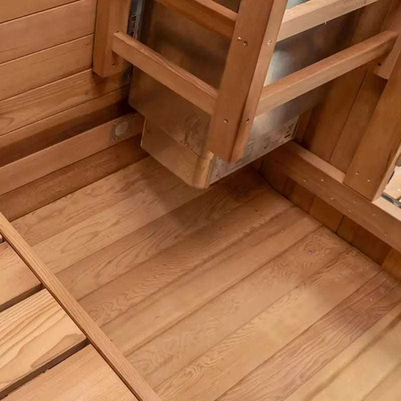 New Oversized 6Ft X 8Ft Red Cedar Barrel Outdoor Sauna 