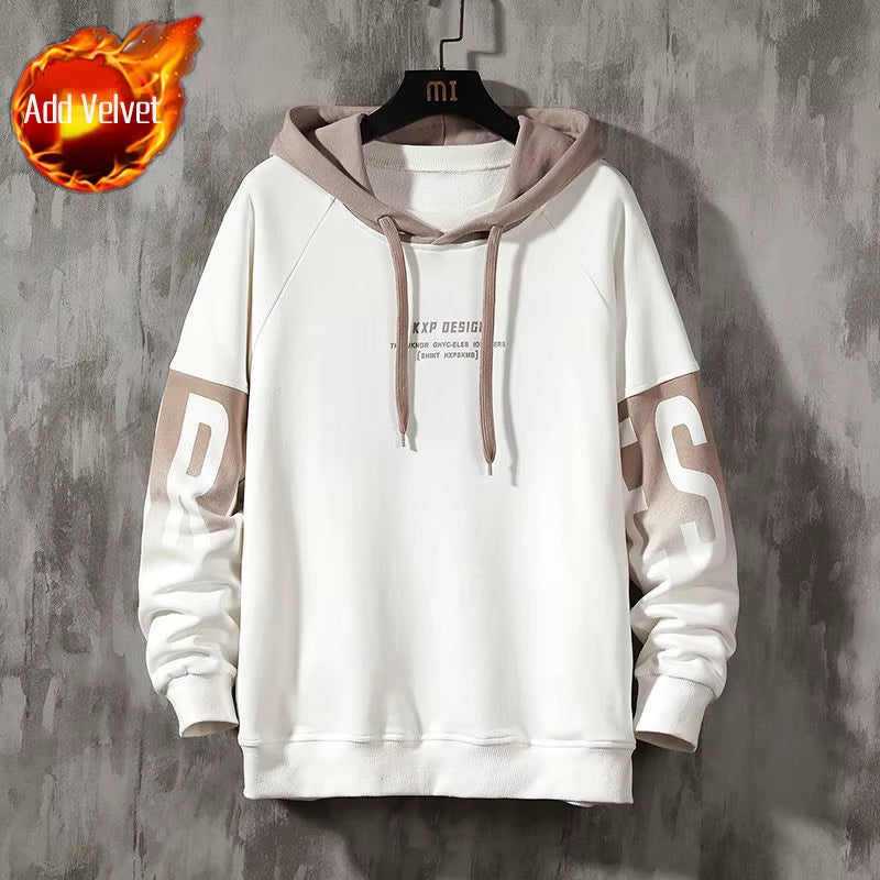 Male Clothes Hooded Green Loose Sweatshirt for Men Hoodies Fleeced Pastel Color Designer Sweat Shirt High Quality Streetwear S