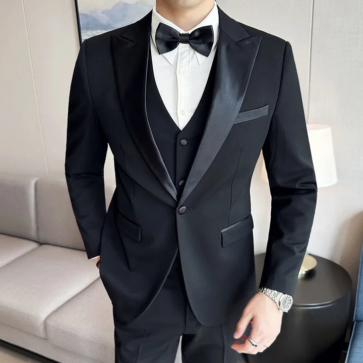 Mens premium High-End Brand Groom Wedding Dress Suit 