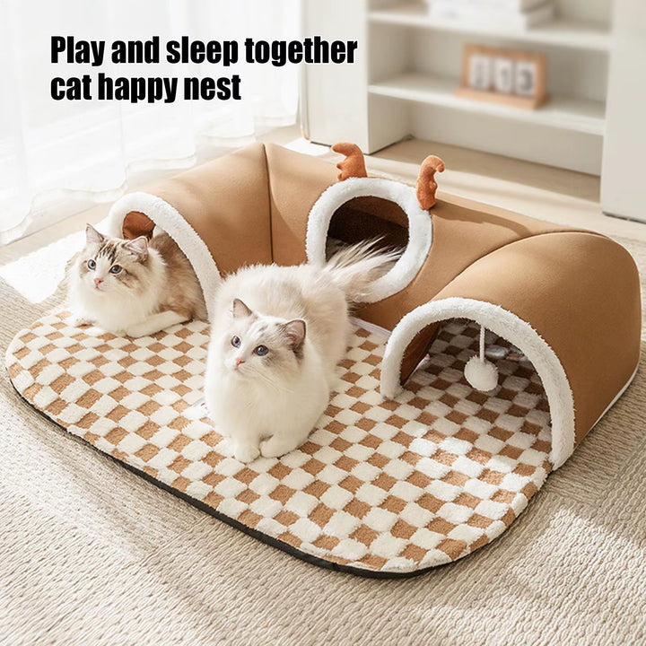 New Cat Bed Tunnel Play Indoor Outdoor 