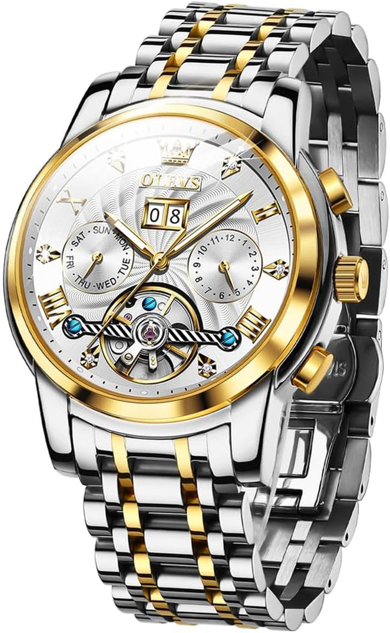 Automatic Men Watch Luxury Diamond Wristwatch 