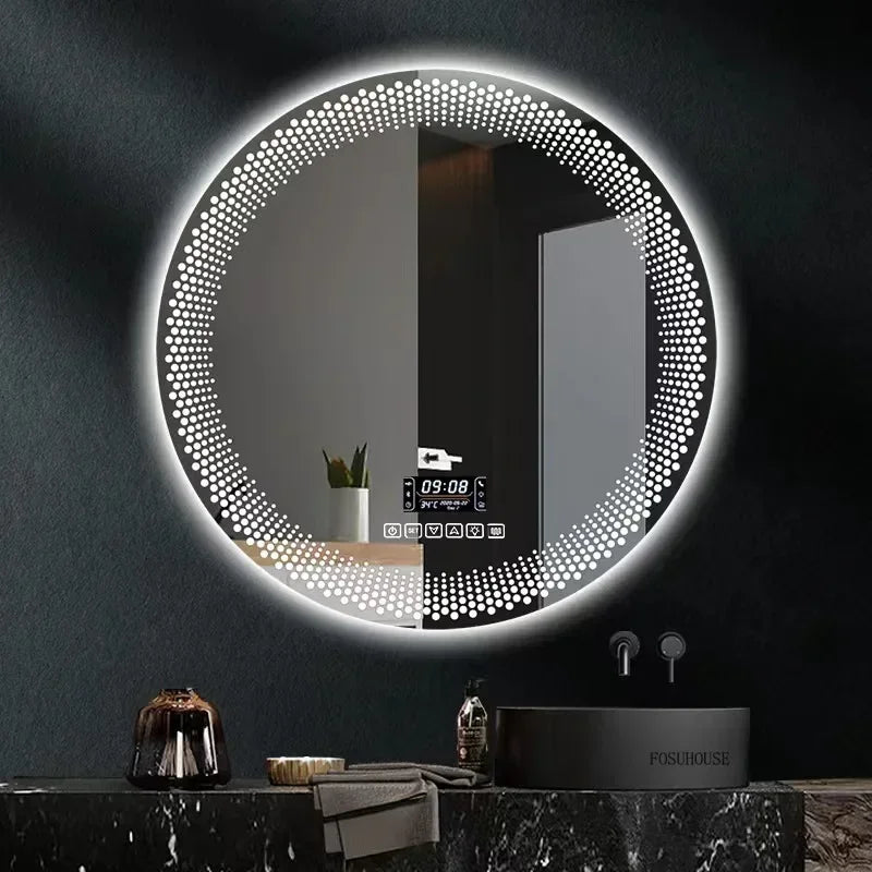 Modern multi colour Adjustable Smart Bathroom Mirror Wall Mounted Defogging Decorative Mirror