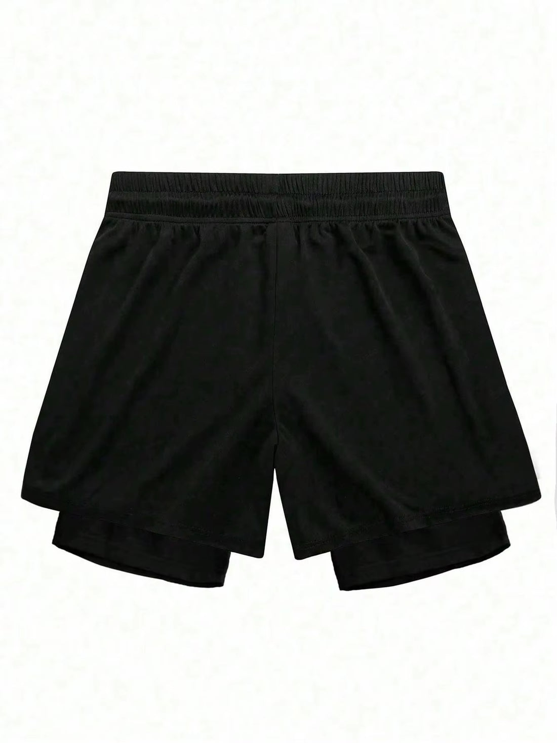 Men's Cross Print Drawstring  Double Layer Shorts 