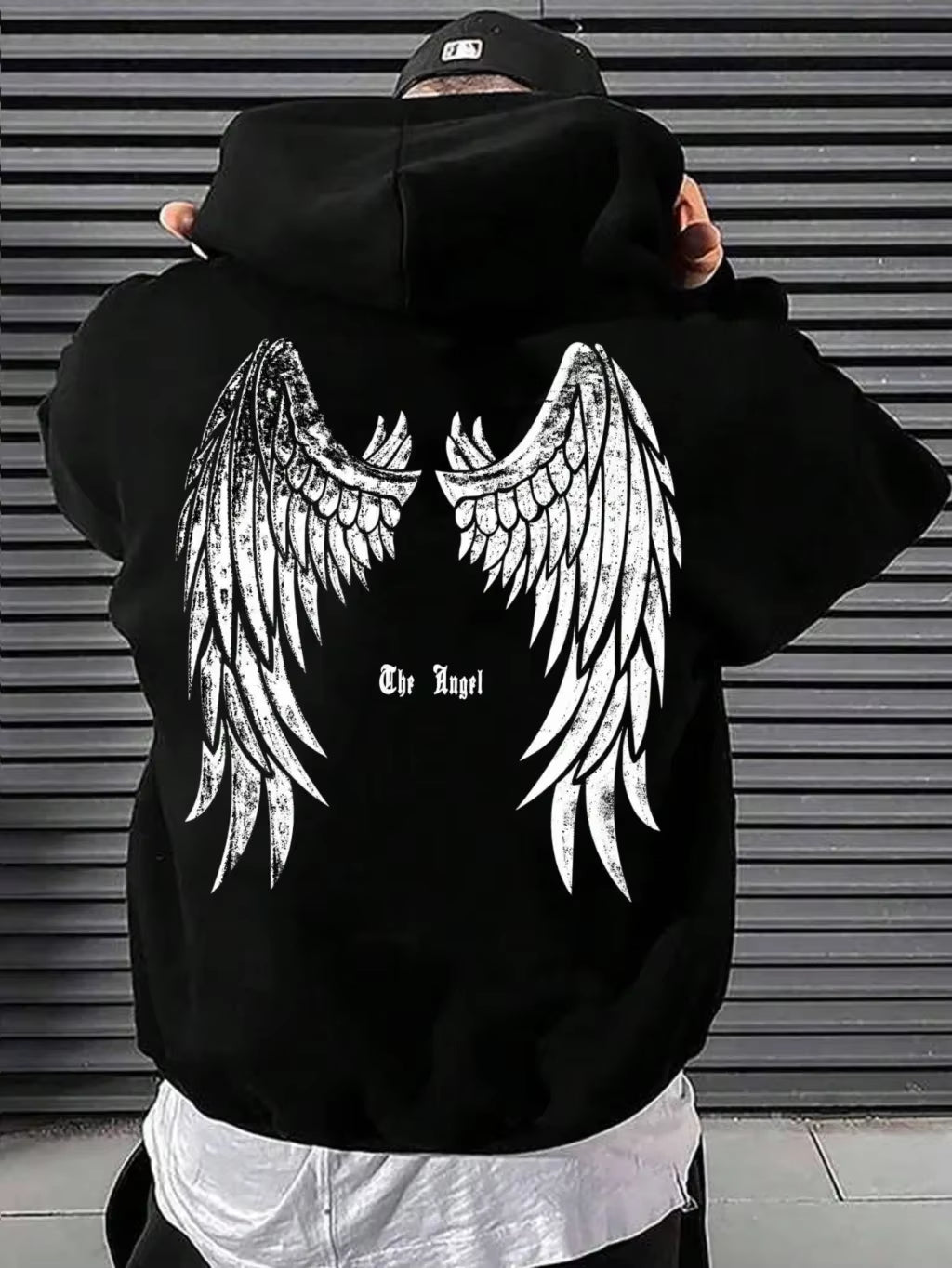 New Fashion Wing Print Mens Hoodie 