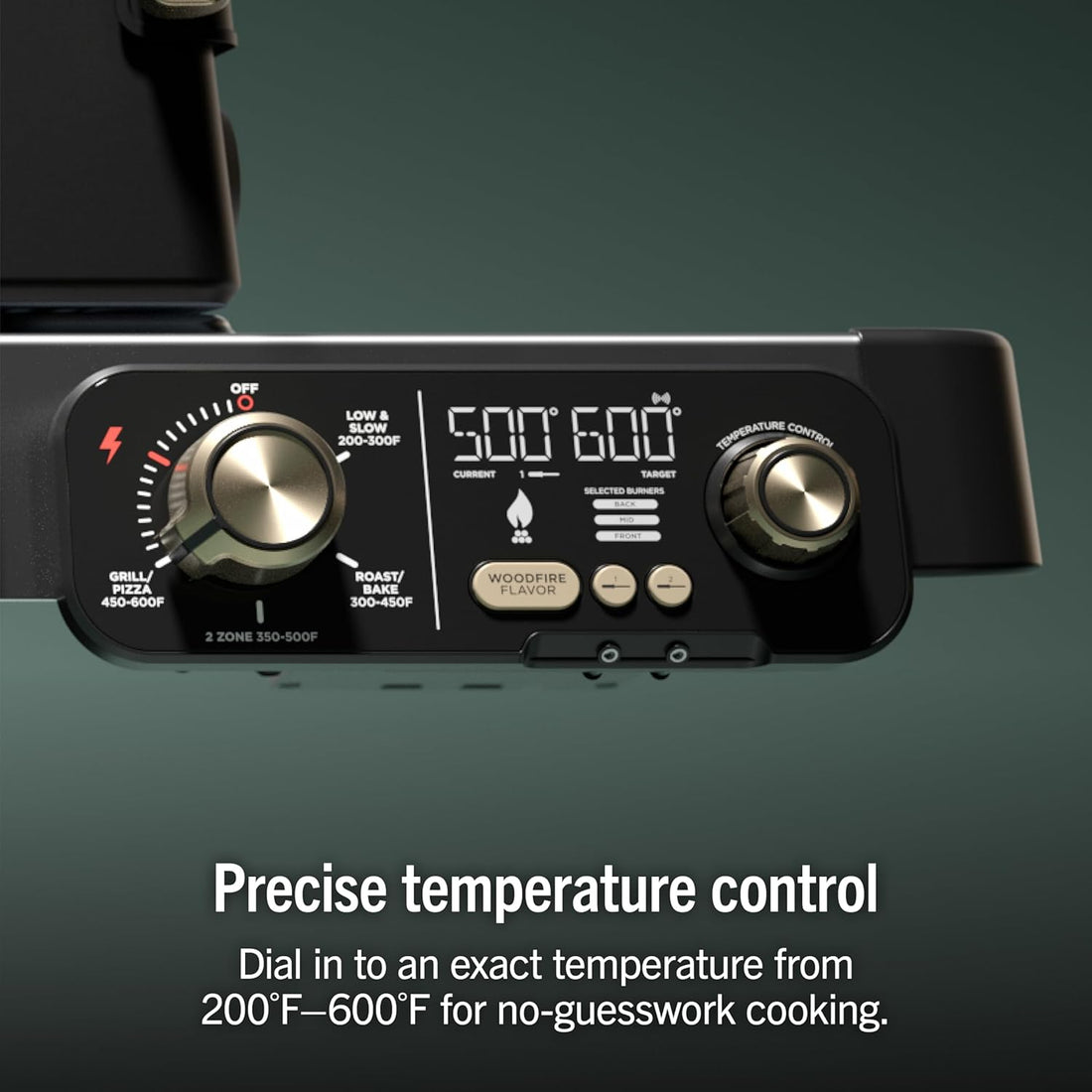 Flexflame Proconnect Grill & Smoker | 5-In-1 Smart Cooking System | Electric & Propane | App-Connected | 3-Burner Digital Control | Roast, Griddle & Pizza Maker | Black/Gold | PG305