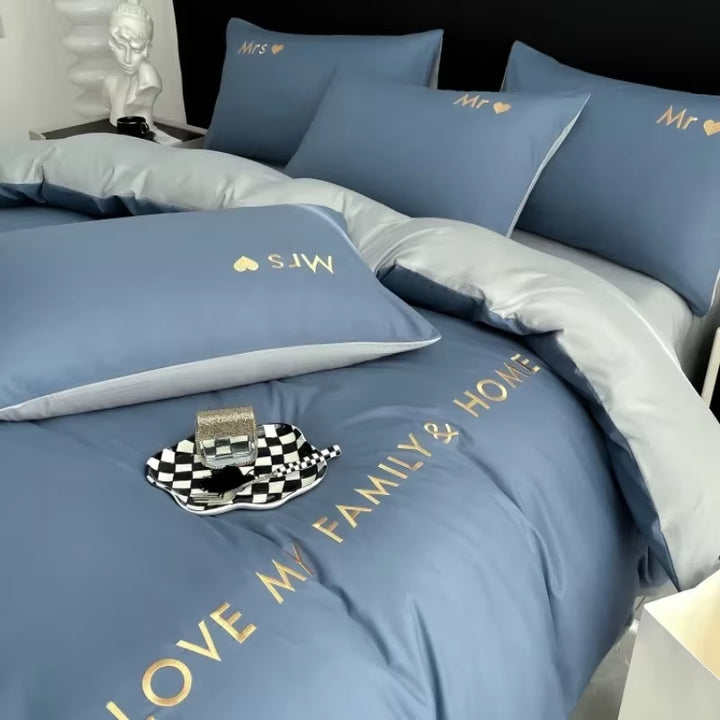 Nordic Luxury Cotton Bedding Set with Sheet Duvet Covers