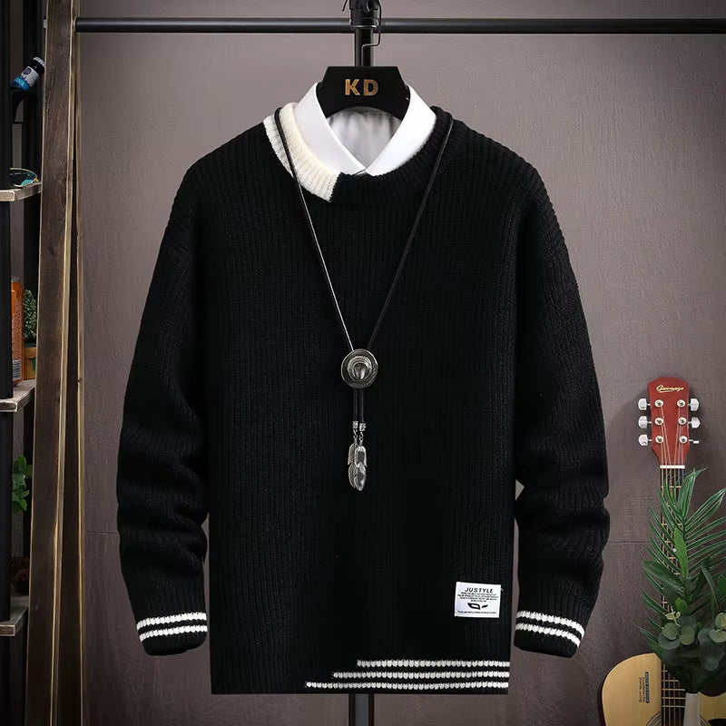 Autumn Winter Sweater Men Womens Thick Warm Top Casual New Fashion Pullover round Solid Top Quality Neck Sweater Knitted Sweater