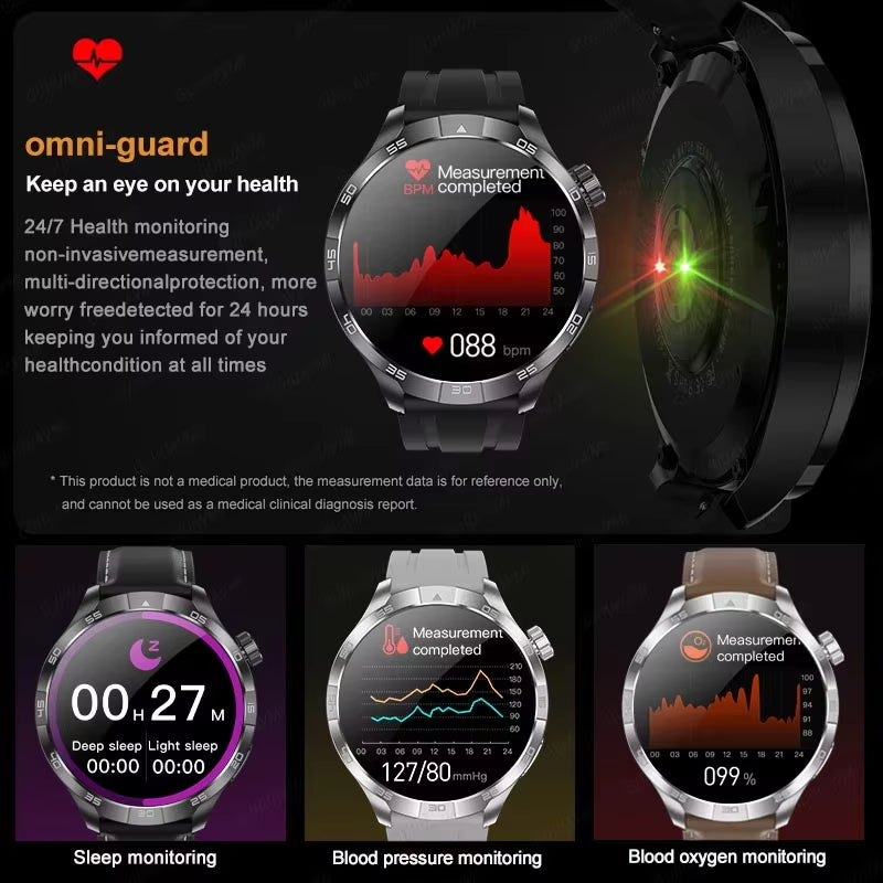 New Waterproof GPS Sport Compass Mens Smartwatch 