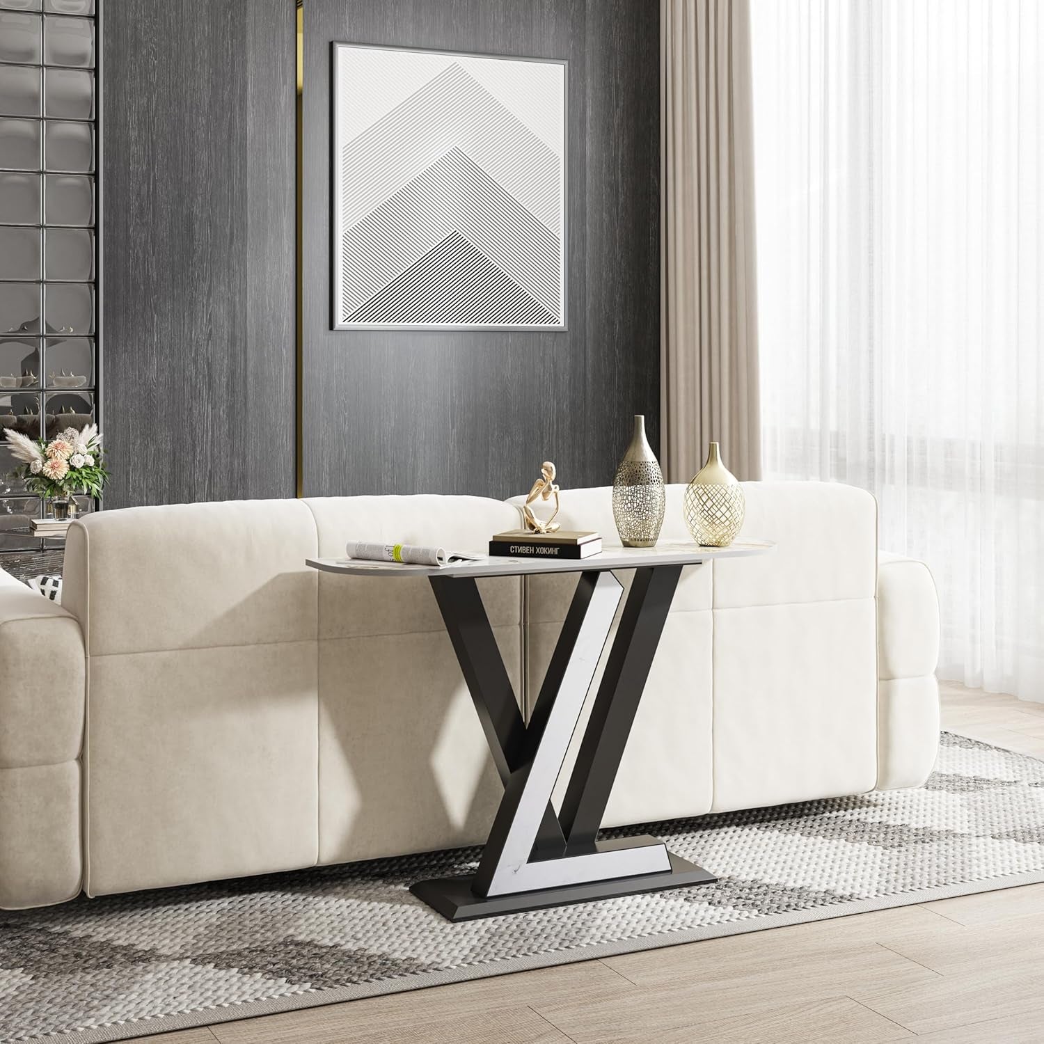 Modern Italian Console Sintered Stone for Entrance, Living Room