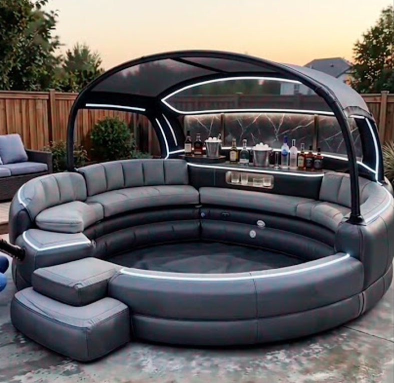 New Grade PVC Inflatable Bounce House Bar & Swim Family Party Pool