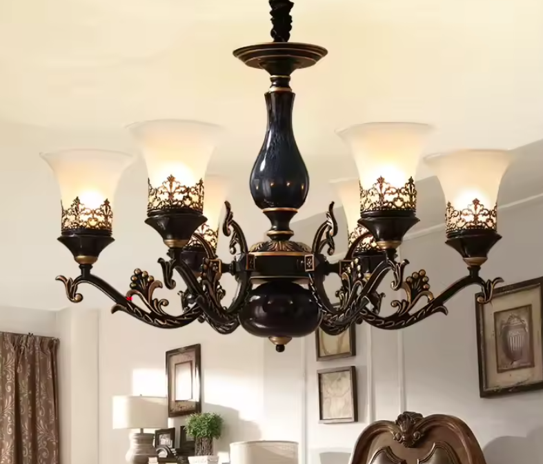 Modern French Retro LED Pendant Light – Luxury Home Lighting