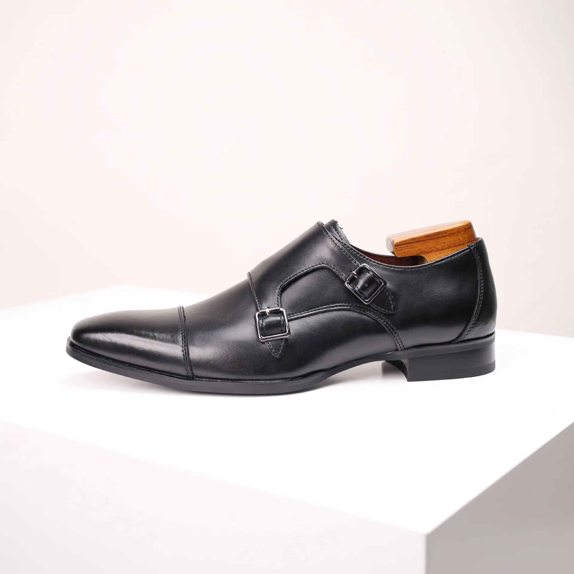 Men’s Luxury Patent Leather Strap Shoes – Designer Business Formal Dress Shoes
