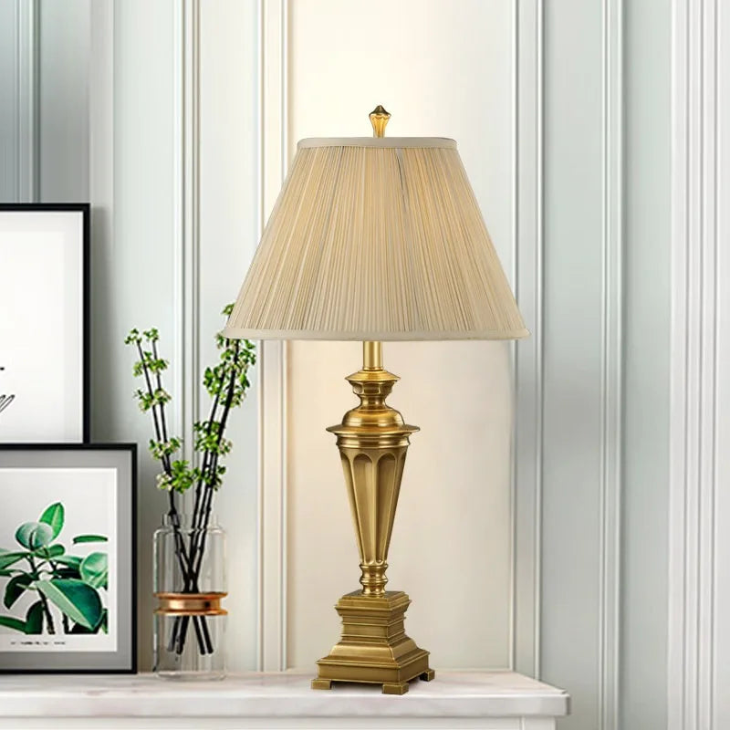 Premium Home Copper Table Lamp – Luxury Bedroom & Living Room Light
