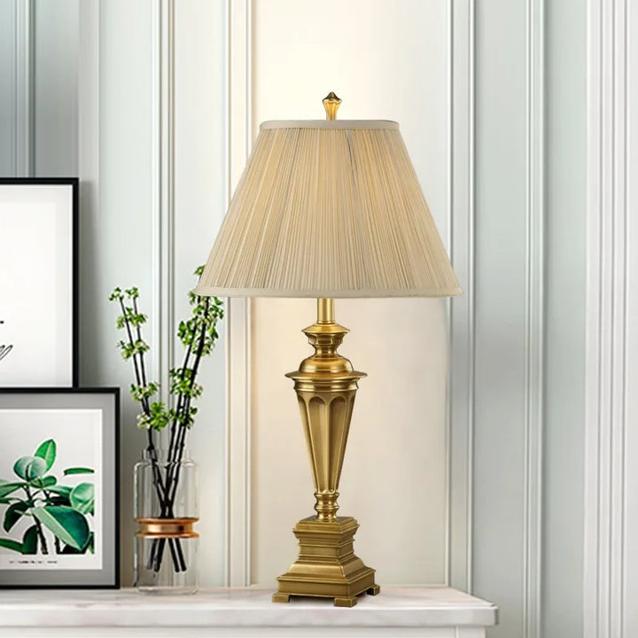 Premium Home Copper Table Lamp – Luxury Bedroom & Living Room Light