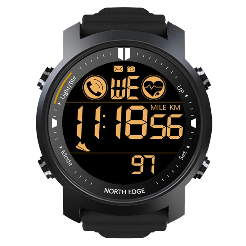 Men's Military Digital Sports Watch – 50M Waterproof Fitness Tracker