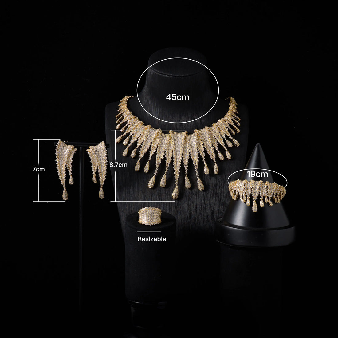 Luxury Bridal Jewellery Set for Women – Wedding Necklace Engagement Accessories