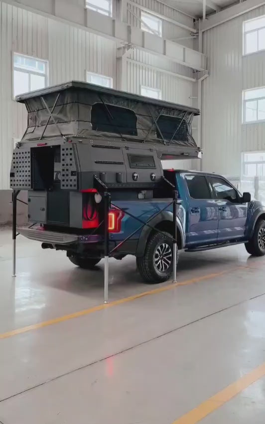Vintage Off-Road Caravan, RV Australian-Style Pickup Truck Camper