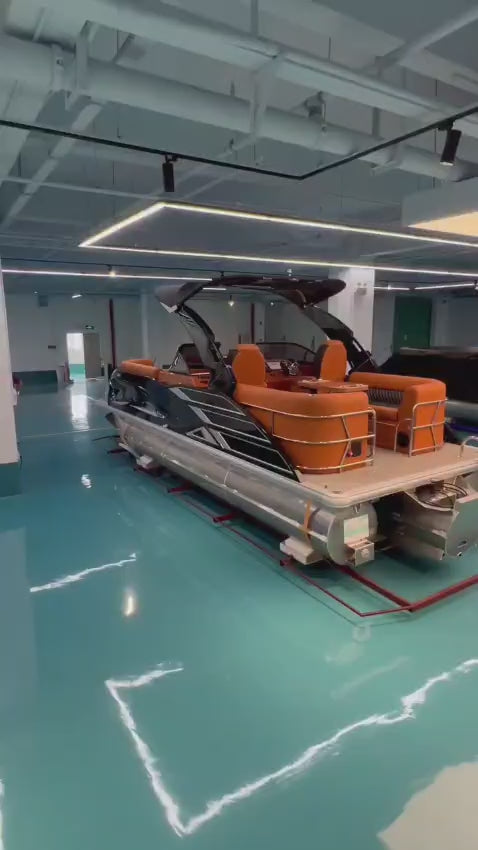 Luxe 22 Ft Aluminum Pontoon Boat Sport  Luxury party Yacht
