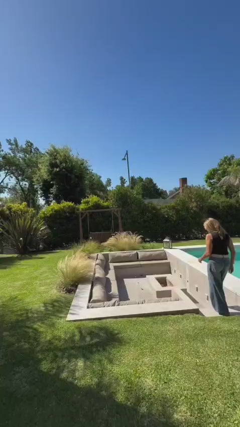Luxury 3D Design Villa Fiberglass Swimming Pool with Sitting Area