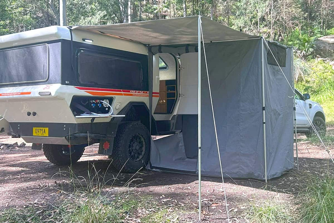 Premium Camper Trailer Caravan 1-3 Person Travel Trailer with Lavatory