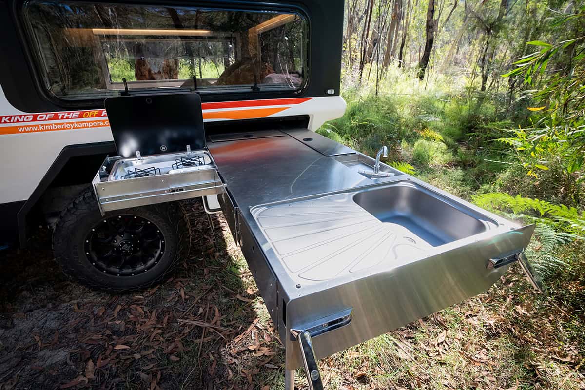 Premium Camper Trailer Caravan 1-3 Person Travel Trailer with Lavatory